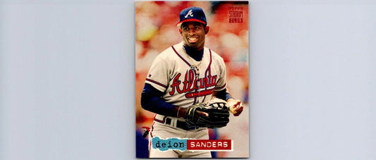 1994 Stadium Club #472 Deion Sanders baseball card from popular trading cards collection