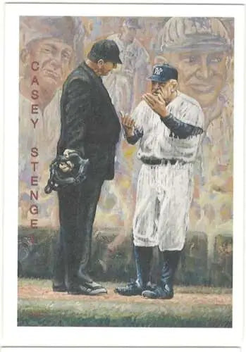 Baseball umpire and player discussing field decisions from Ted Williams Locklear Collection