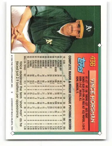 1994 Topps #436 Vince Horsman NM-MT Athletics ID:72077 - Trading Cards