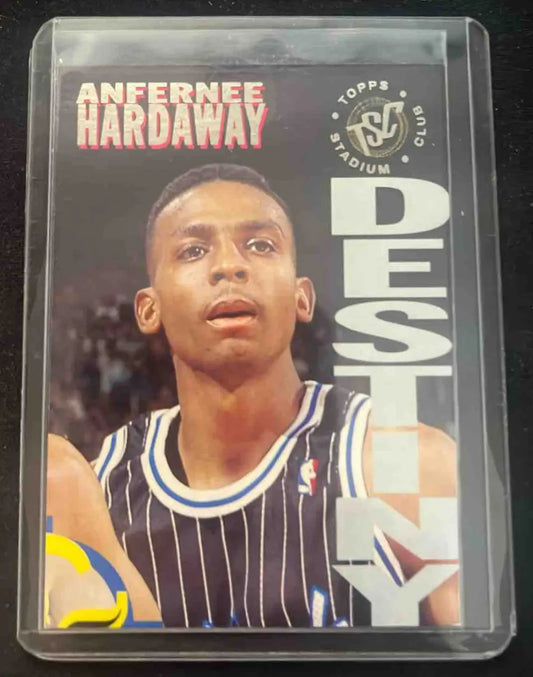 Stadium Club Anfernee Hardaway basketball card in protective sleeve from 1994 Topps Dynasty