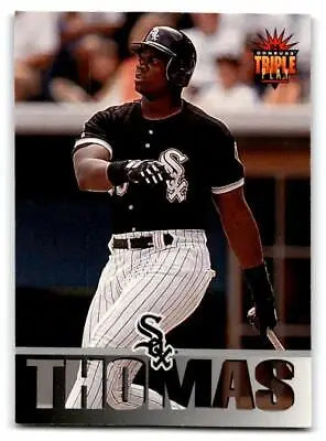 1994 Triple Play #269 Frank Thomas trading card featuring the baseball legend Frank Thomas
