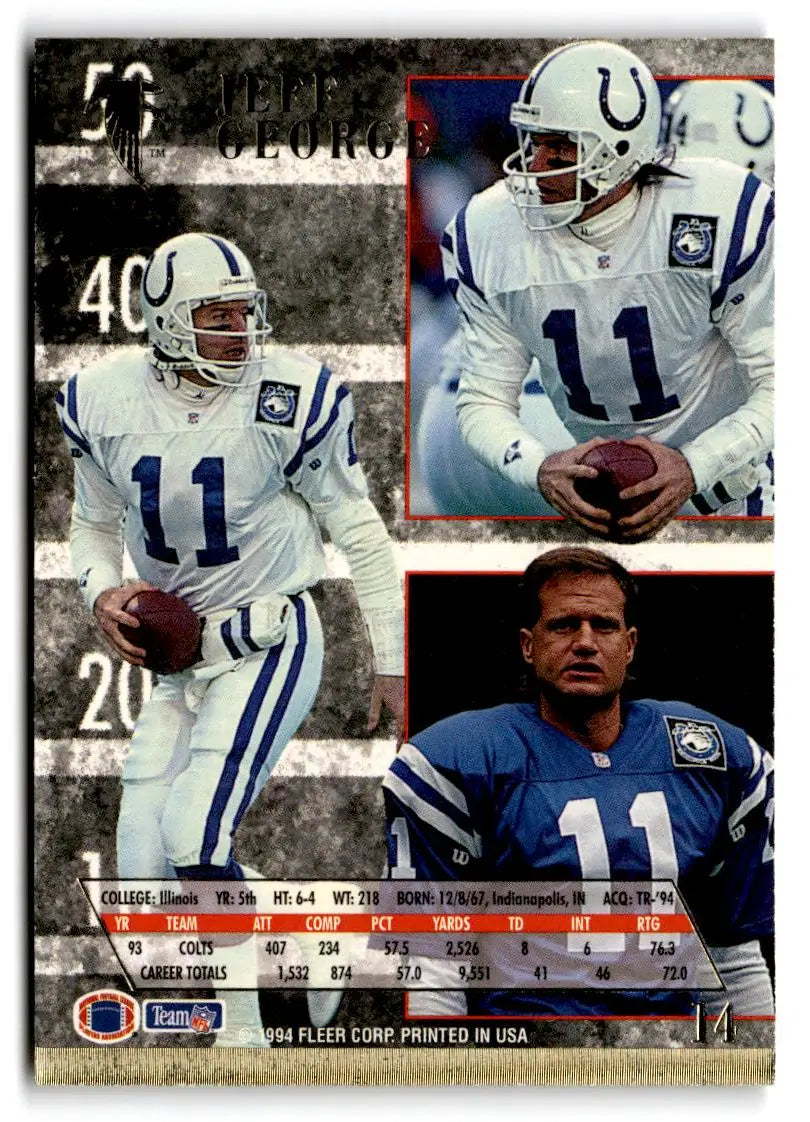 1994 Ultra #14 Jeff George - Trading Cards