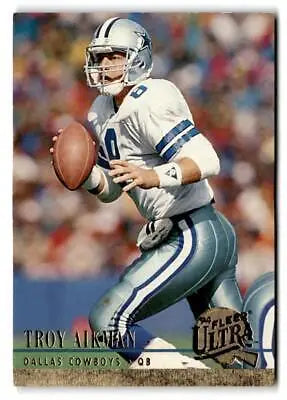 Troy Aikman football card from 1994 Ultra in trading cards collection
