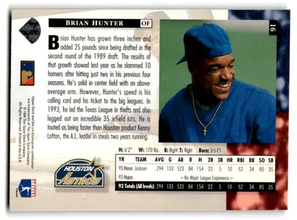 1994 Upper Deck Electric Diamond #16 Brian Hunter NM-MT Astros ID:72068 - Trading Cards