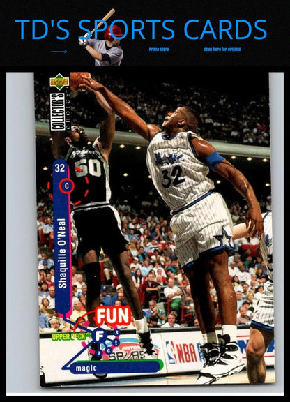 Shaquille O’Neal trading card from 1995-96 Collector’s Choice Player’s Club #184