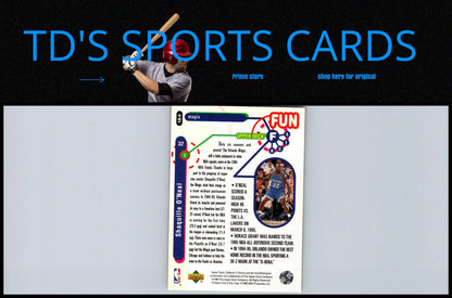 Shaquille O’Neal 1995-96 Collector’s Choice #184 trading card featuring Player’s Club design