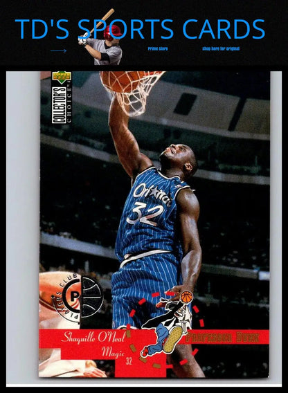 Shaquille O’Neal trading card from 1995-96 Collector’s Choice #202 collectible series