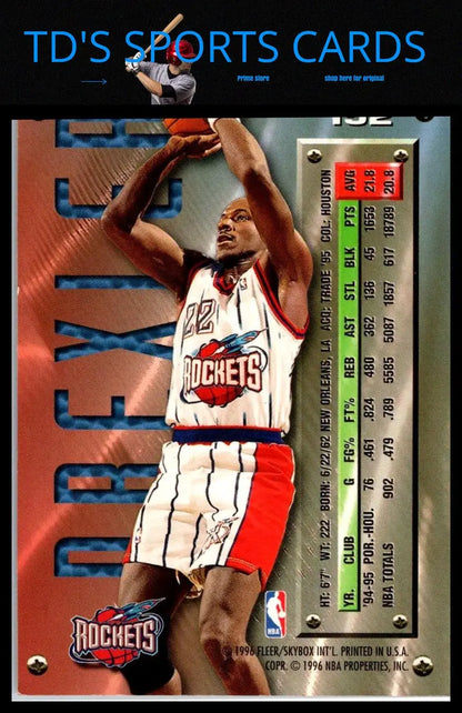 Clyde Drexler 1995-96 Metal #152 trading card for basketball card collectors
