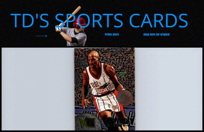1995-96 Metal #152 Clyde Drexler Trading Card showcasing the NBA star’s action shot