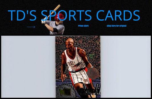 1995-96 Metal #152 Clyde Drexler Trading Card showcasing the NBA star’s action shot
