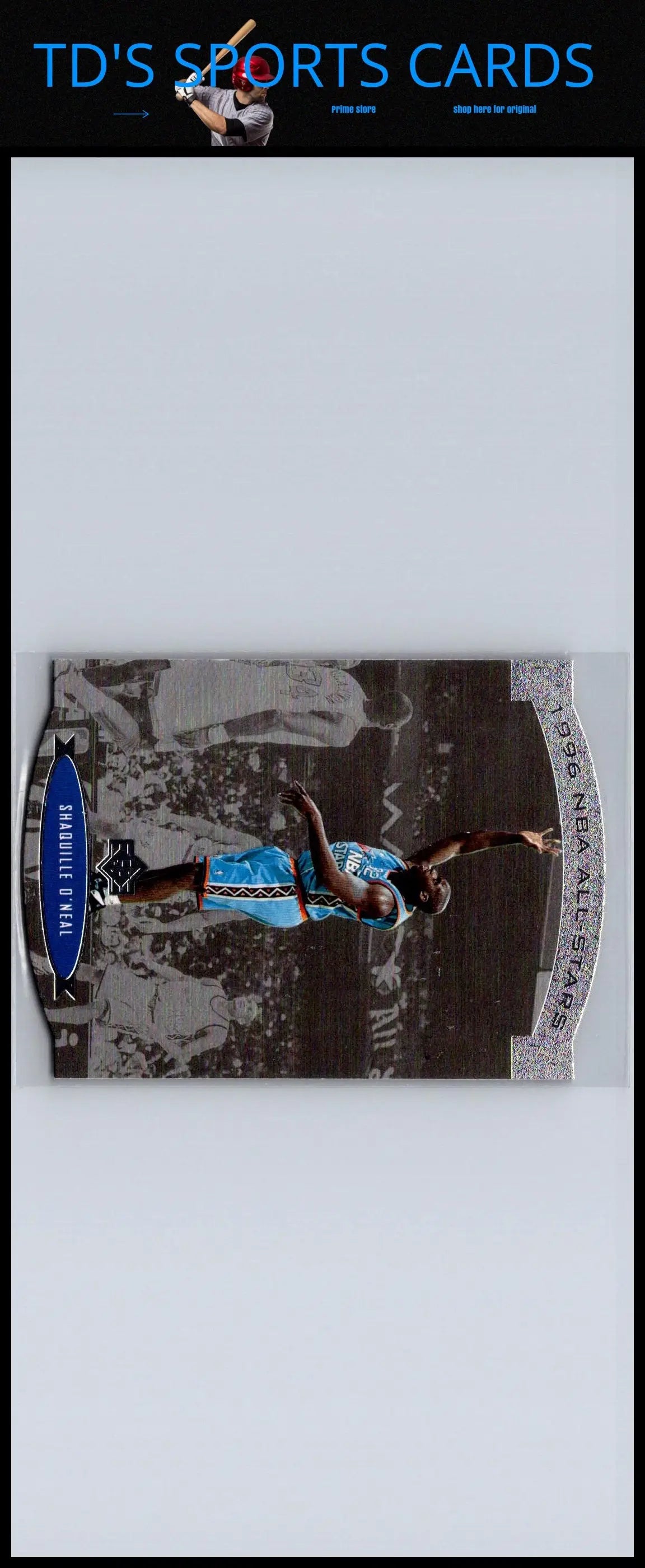 1995-96 SP AS5 Shaquille O’Neal All-Stars trading card featuring NBA legend Shaquille O’Neal