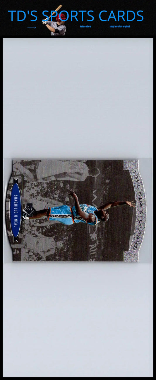1995-96 SP AS5 Shaquille O’Neal All-Stars trading card featuring NBA legend Shaquille O’Neal