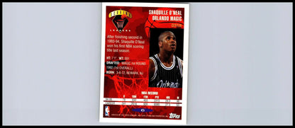Shaquille O’Neal basketball card from 1995-96 Topps trading cards collection