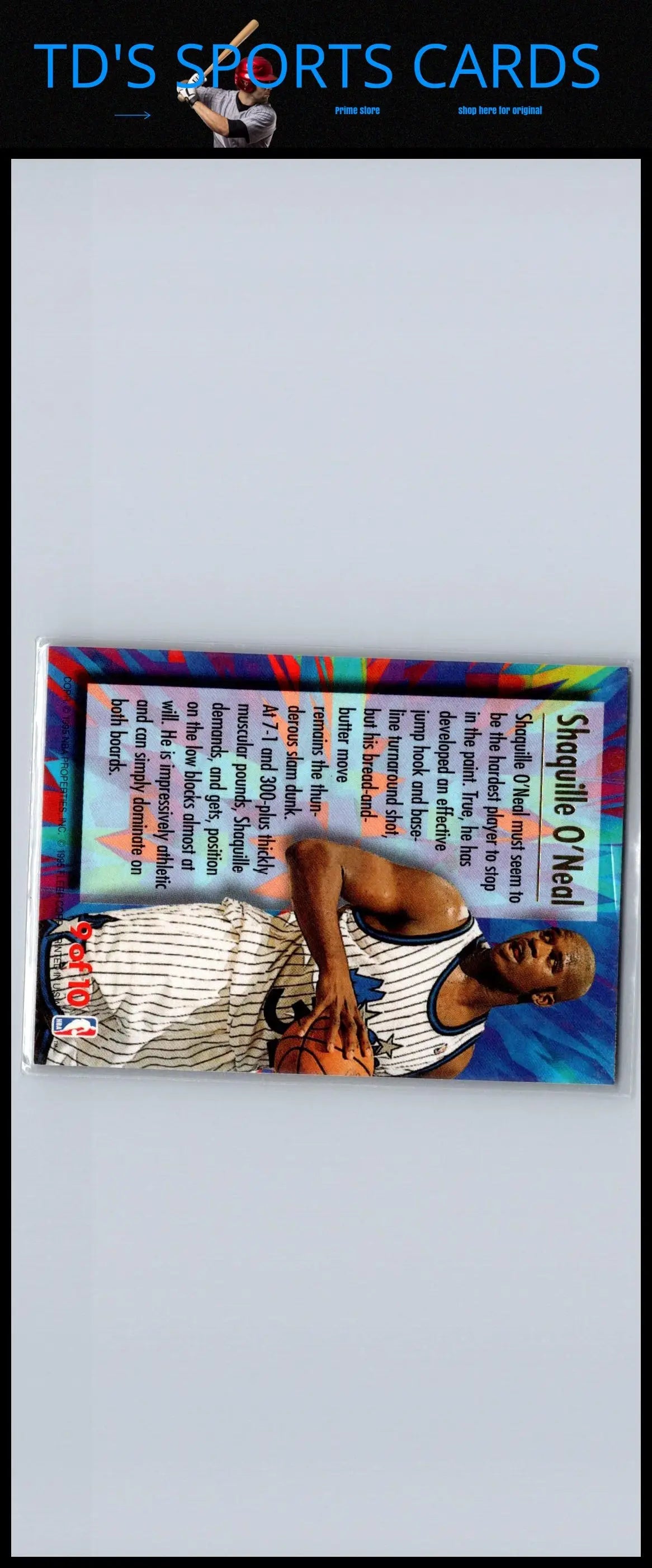 1995-96 Ultra #9 Shaquille O’Neal Ultra Power trading card collectible image