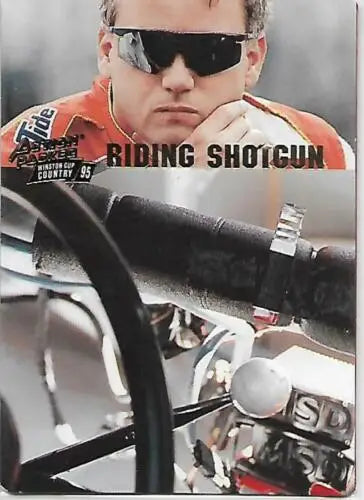 Racing-themed trading card featuring 1995 Action Packed Winston Cup Country Ricky Rudd NM-MT