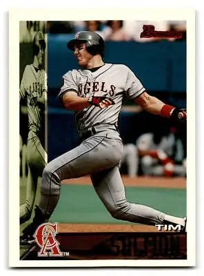 Baseball card featuring Tim Salmon from the 1995 Bowman #353 trading card set