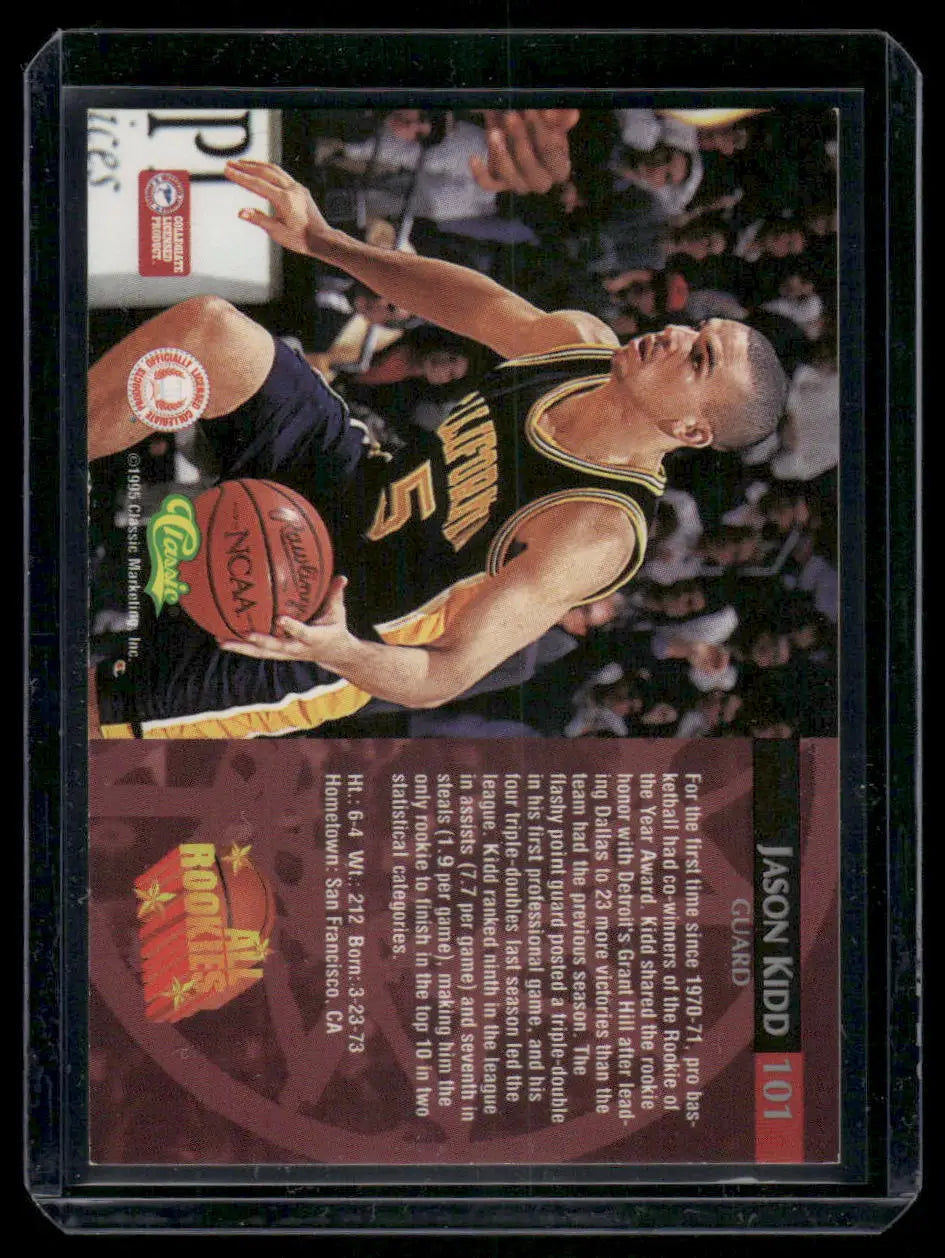 1995 Classic All Rookies Jason Kidd #101 Basketball - Basketball Card
