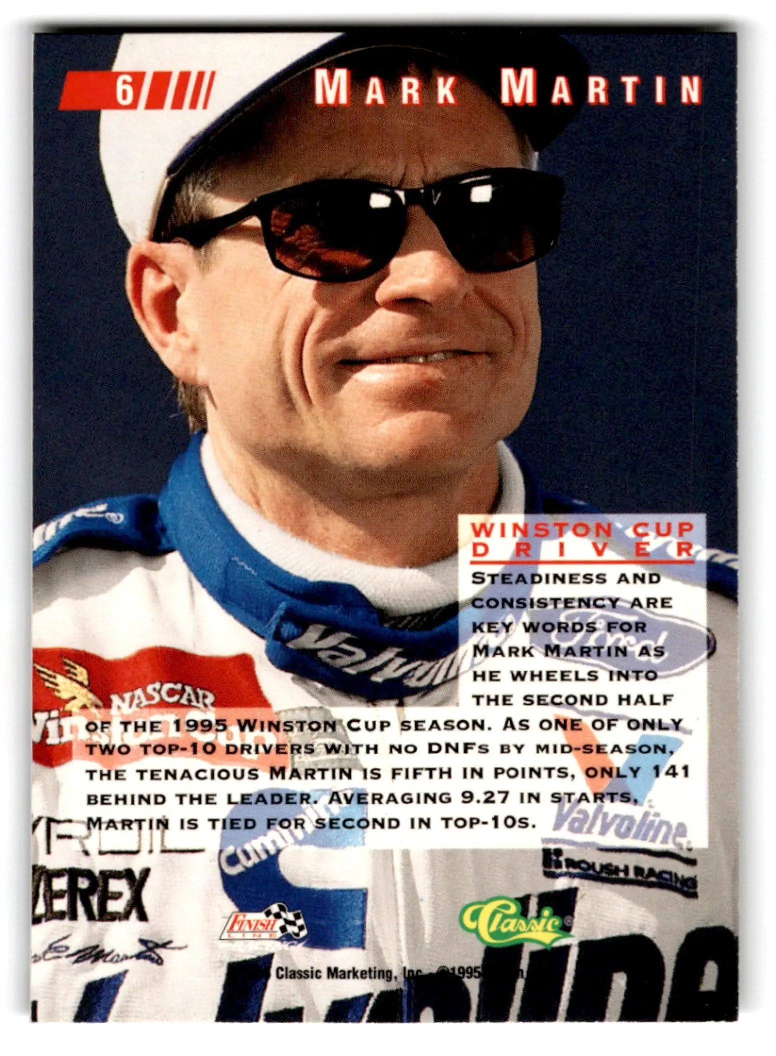 1995 Classic Racing Images Mark Martin #6 - Unknown
