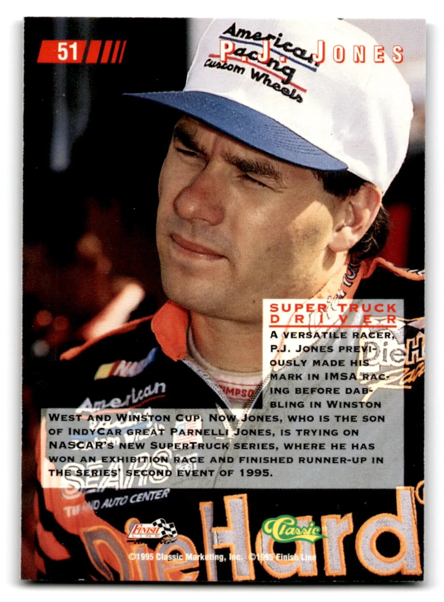 1995 Classic Racing Images P.J. Jones #51 - Unknown