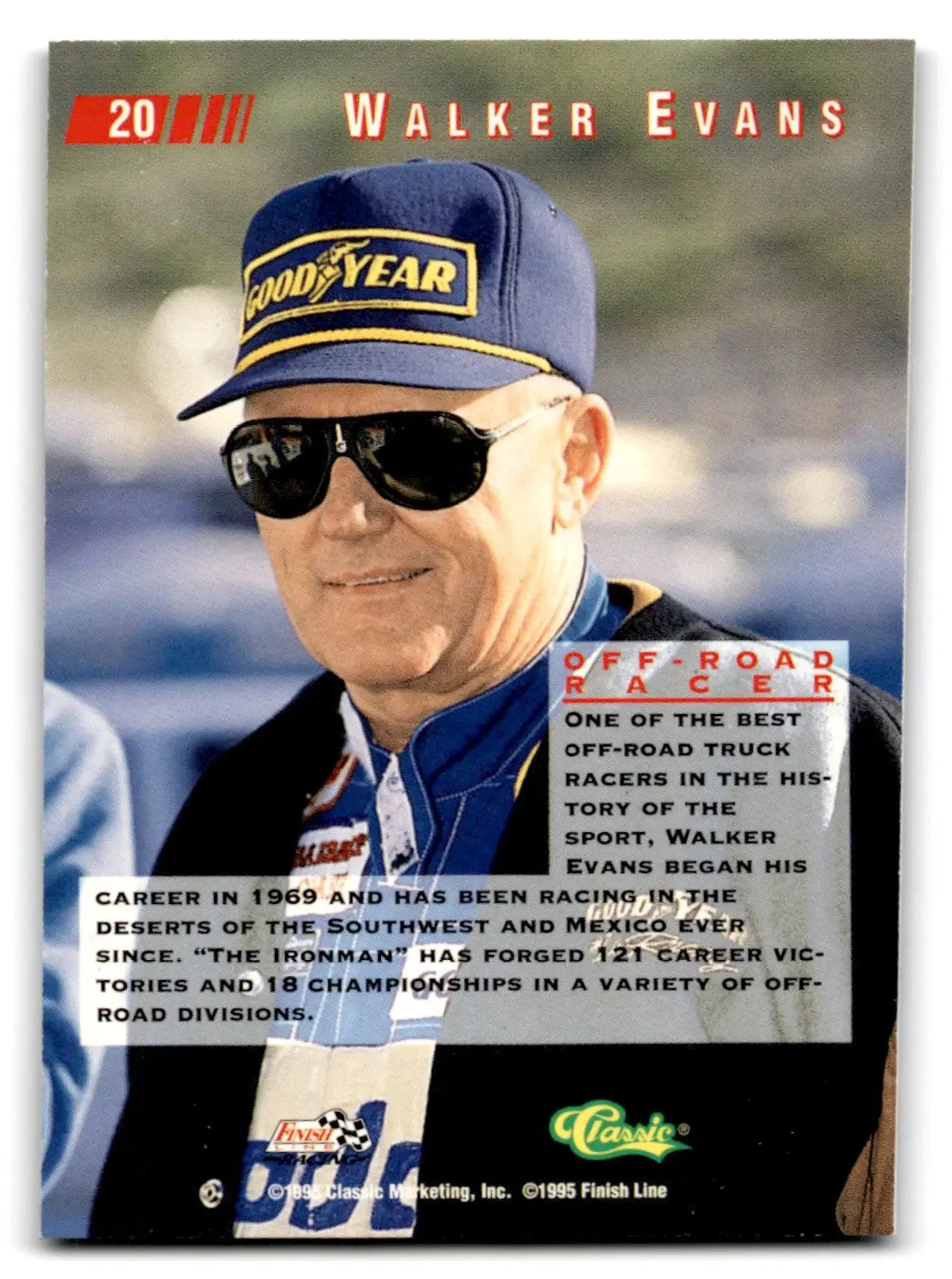 1995 Classic Racing Images Walker Evans #20 - Unknown