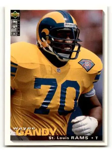 Wayne Gandy 1995 Collector’s Choice football card, original gloss, St. Louis Rams Football