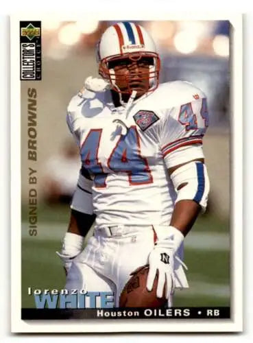 1995 Collector’s Choice Lorenzo White Cleveland Browns Football trading card with original gloss