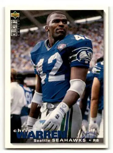 Original gloss 1995 Collector’s Choice #120 Chris Warren Seattle Seahawks football card