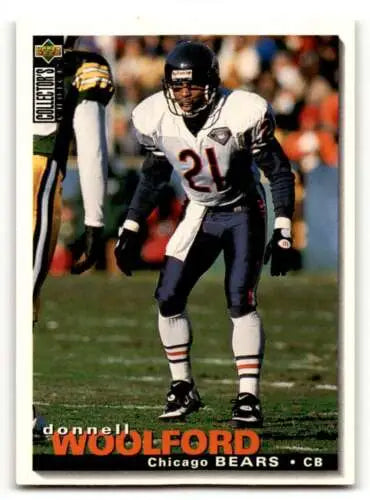1995 Collector’s Choice Donnell Woolford Chicago Bears football card original gloss
