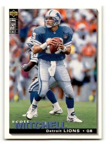 Scott Mitchell Detroit Lions football card with original gloss from 1995 Collector’s Choice