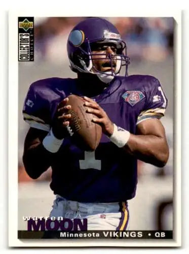 Warren Moon Minnesota Vikings football card with original gloss from 1995 Collector’s Choice