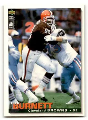 Rob Burnett Cleveland Browns football card with original gloss from 1995 Collector’s Choice