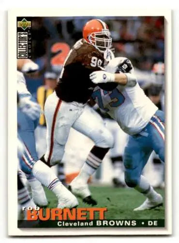 Rob Burnett Cleveland Browns football card with original gloss from 1995 Collector’s Choice