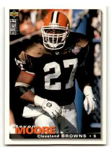 Stevon Moore Cleveland Browns Football card with original gloss from 1995 Collector’s Choice