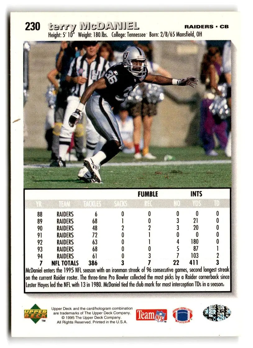 1995 Collector’s Choice #230 Terry McDaniel - Trading Card