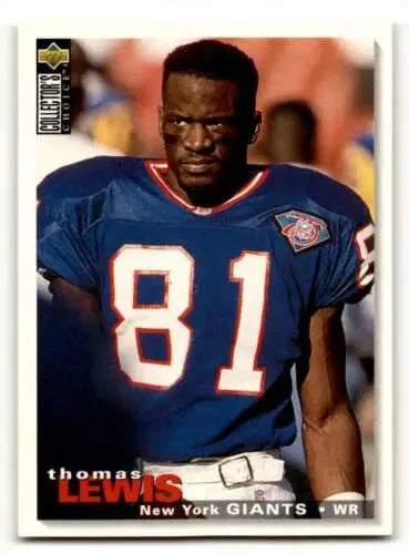 1995 Collector’s Choice #235 Thomas Lewis New York Giants Football card with original gloss
