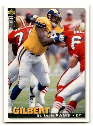 Sean Gilbert original gloss football card, St. Louis Rams, 1995 Collector’s Choice #245