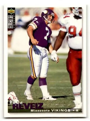 1995 Collector’s Choice Fuad Reveiz Minnesota Vikings Football trading card original gloss
