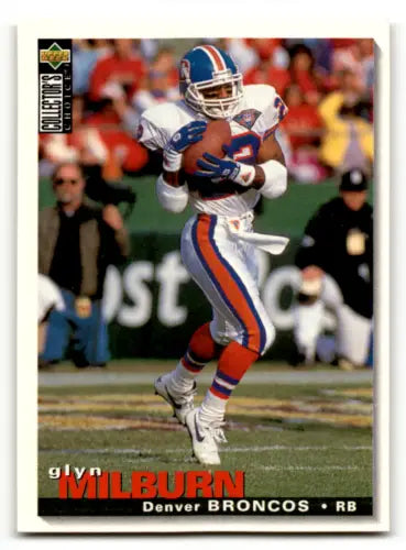 1995 Collector’s Choice #284 Glyn Milburn football card with original gloss from Simply Sandoval
