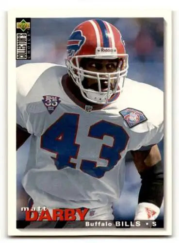 Matt Darby Buffalo Bills football card with original gloss from 1995 Collector’s Choice
