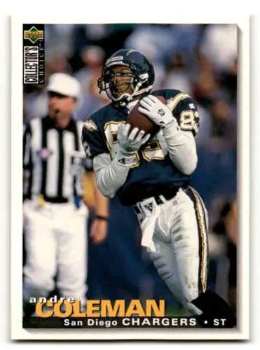 Andre Coleman football card from 1995 Collector’s Choice with original gloss, San Diego Chargers