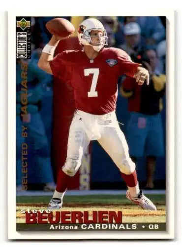 Original gloss 1995 Collector’s Choice Steve Beuerlein Jacksonville Jaguars football card