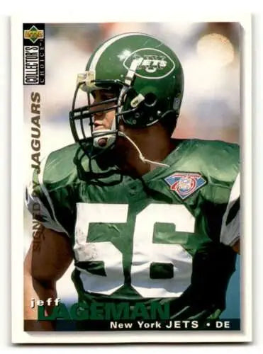 1995 Collector’s Choice #336 Jeff Lageman Jacksonville Jaguars football card original gloss