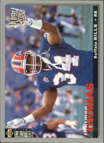 Thurman Thomas football card 1995 Collector’s Choice with original gloss for collectors