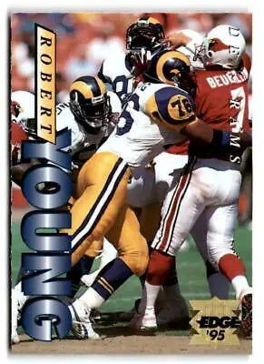 Football trading card of Robert Young from 1995 Collector’s Edge Gold Logo series