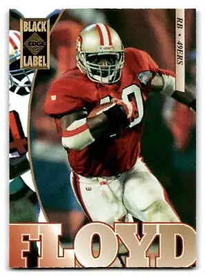 1995 Collector’s Edge William Floyd Black Label football trading card display