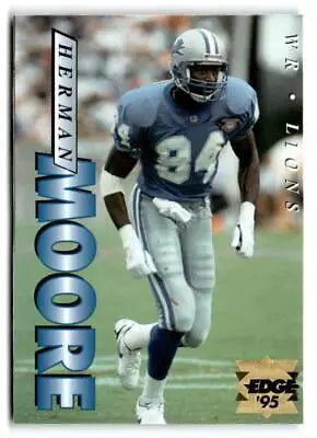 Herman Moore football card from 1995 Collector’s Edge with Gold Logo design