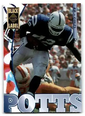 1995 Collector’s Edge #84 Roosevelt Potts Black Label football trading card display