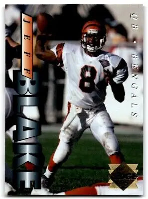 Jeff Blake football card from 1995 Collector’s Edge Cincinnati Bengals #37, text-align center