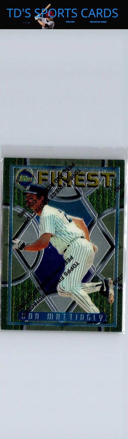 Don Mattingly baseball card from 1995 Finest #126 showcasing vintage sports memorabilia