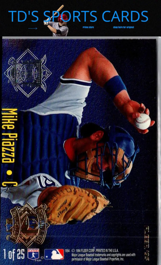 1995 Fleer Ivan Rodriguez Mike Piazza All-Stars baseball card featuring Mike Piazza
